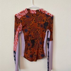 Free People Long Sleeve Top - Multicolor